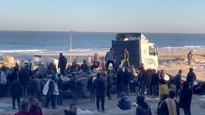 Telediario 1 - Versiones opuestas de Israel y Palestina sobre la masacre en Gaza