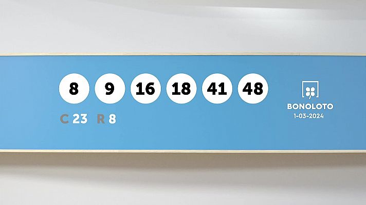 SELAE - Sorteo de la Lotería Bonoloto del 01/03/2024