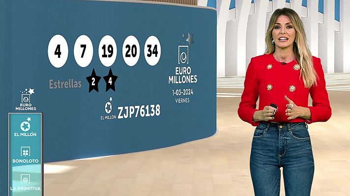 Loterías - Sorteo de la Bonoloto y Euromillones del 01/03/2024