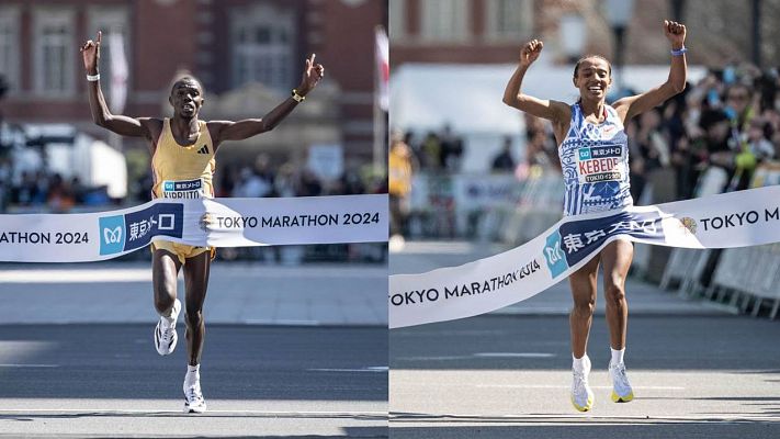 Kipruto y Kebede ganan el maratón de Tokio con marcas récord