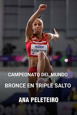Ana Peleteiro regresa pisando fuerte y se hace con el bronce mundial en triple salto en Glasgow 2024