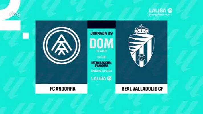 Andorra - Valladolid: resumen del partido, jornada 29ª