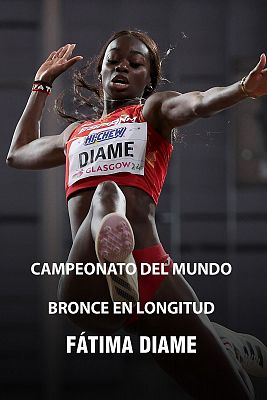 Fátima Diame redondea un día histórico para los saltos españoles con el bronce en longitud