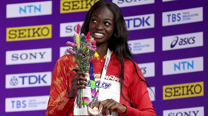 Telediario 1 - Fátima Diame y Ana Peleteiro, lo mejor de España en el Mundial de atletismo en pista cubierta