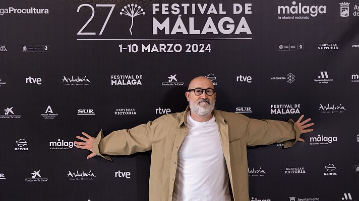 Telediario 2 - El actor Javier Cámara recibe un premio a su carrera en el Festival de Cine de Málaga