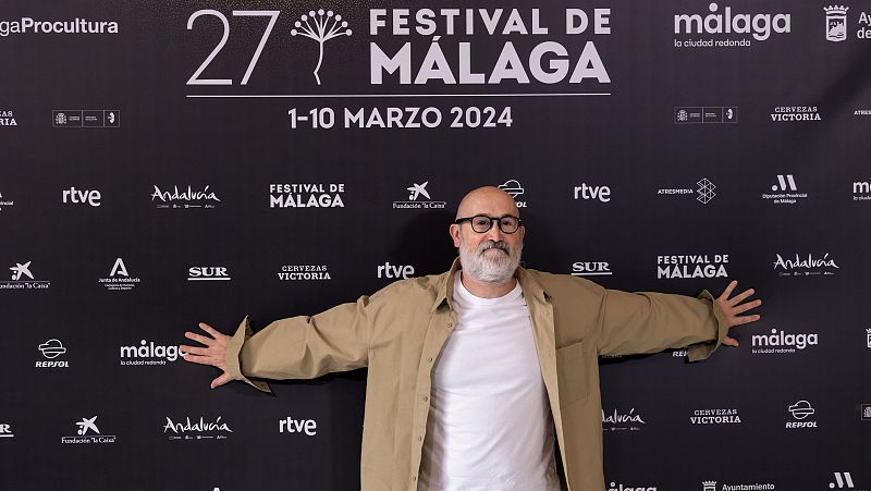 El actor Javier Cámara recibe un premio a su carrera en el Festival de Cine de Málaga