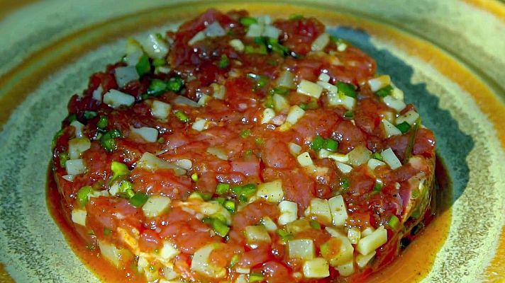 Receta de steak tartar de ternera de Aizpea Oihaneder