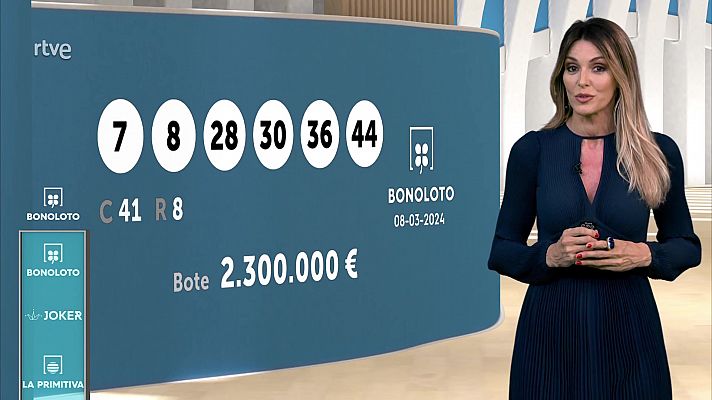 Loterías - Sorteo de la Bonoloto y Euromillones del 08/03/2024