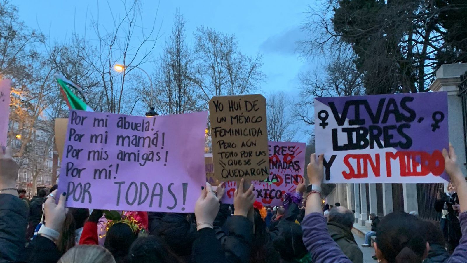 Los eslóganes de las manifestaciones del 8M en Madrid