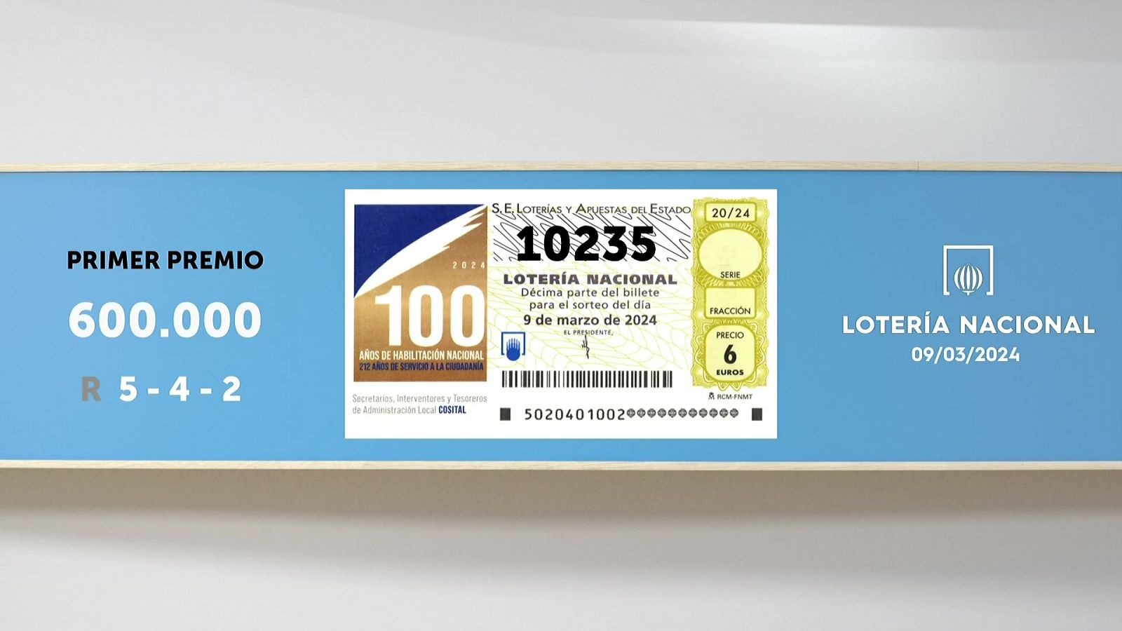 Sorteo de la Lotería Nacional del 09/03/2024 - Ver ahora