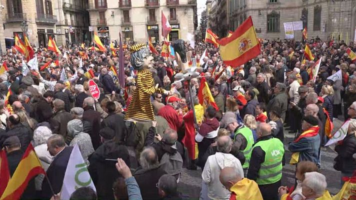 Concentració a Barcelona contra l'amnistia