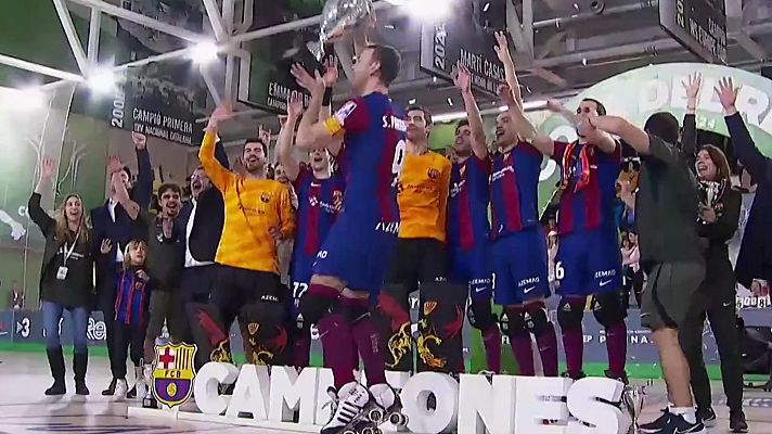 Hockey sobre patines - El Barça arrolla al Sant Just y conquista la Copa del Rey