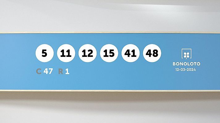 SELAE - Sorteo de la Lotería Bonoloto y Euromillones del 12/03/2024