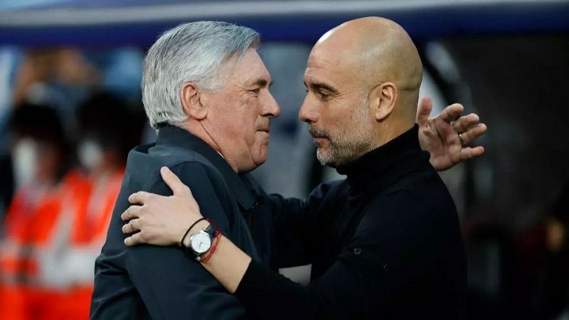 Ancelotti y Guardiola se elogian mutuamente antes de su enfrentamiento en los cuartos de Champions