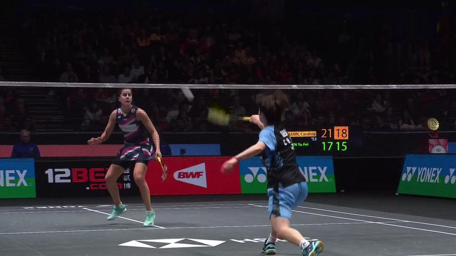 Bádminton - BWF World Tour Super 100.  All England: Carolina Marin - Yu Fei Chen - ver ahora