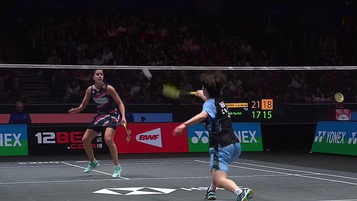 Bádminton - BWF World Tour Super 100.  All England: Carolina Marin - Yu Fei Chen
