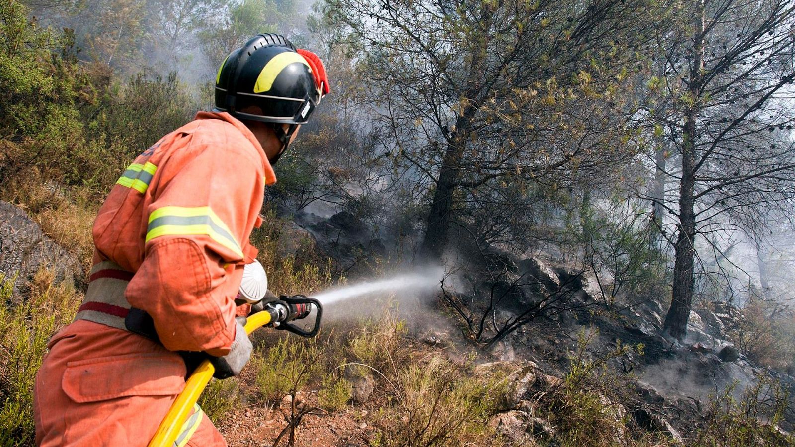 Un incendio forestal obliga a confinar a la población del municipio castellonense de Fanzara