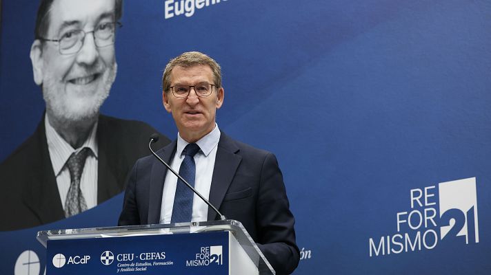 Informativo 24h - Feijóo considera a PSC, ERC y Junts "tres patas del mismo proyecto de ruptura"