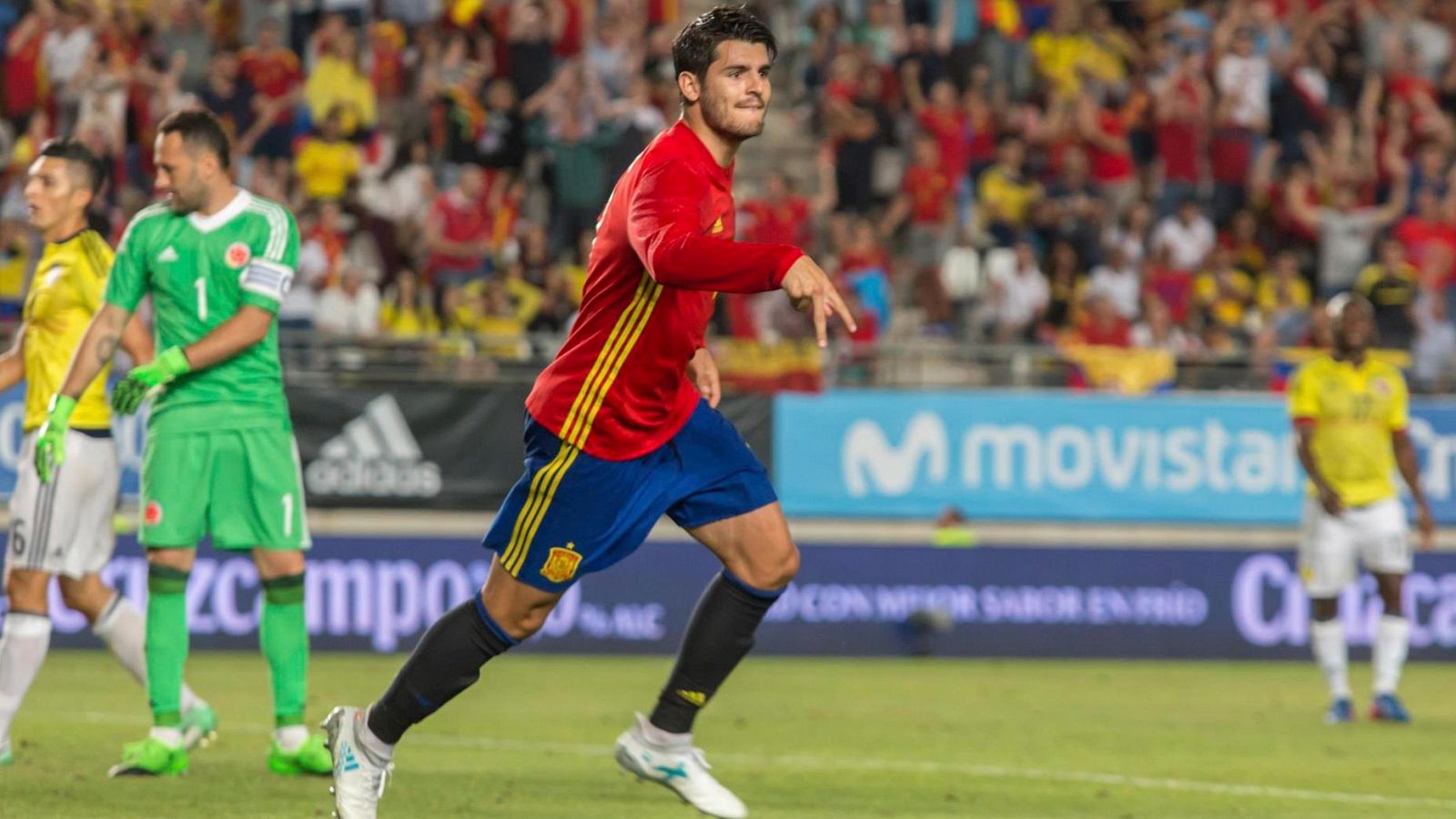 Morata ya sabe lo que es jugar y marcar ante Colombia