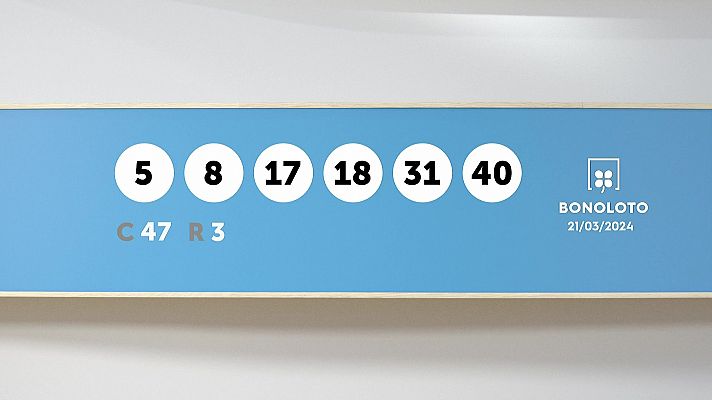 SELAE - Sorteo de la Lotería Bonoloto del 21/03/2024