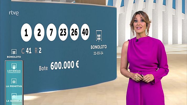 Loterías - Sorteo de la Bonoloto y Euromillones del 22/03/2024