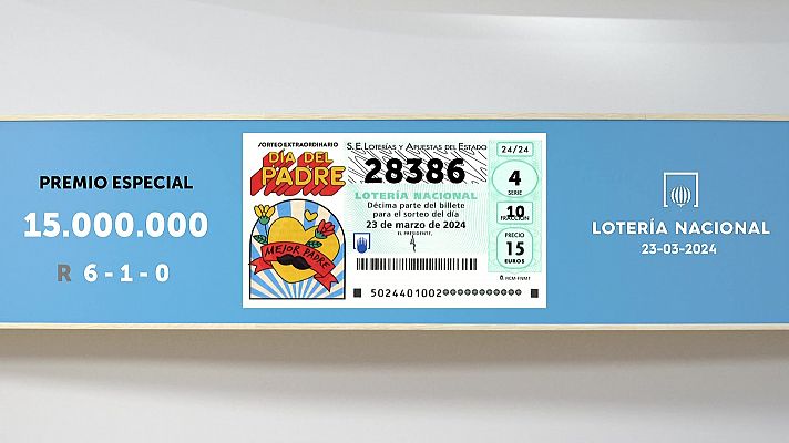 Sorteo de la Lotería Nacional del 23/03/2024