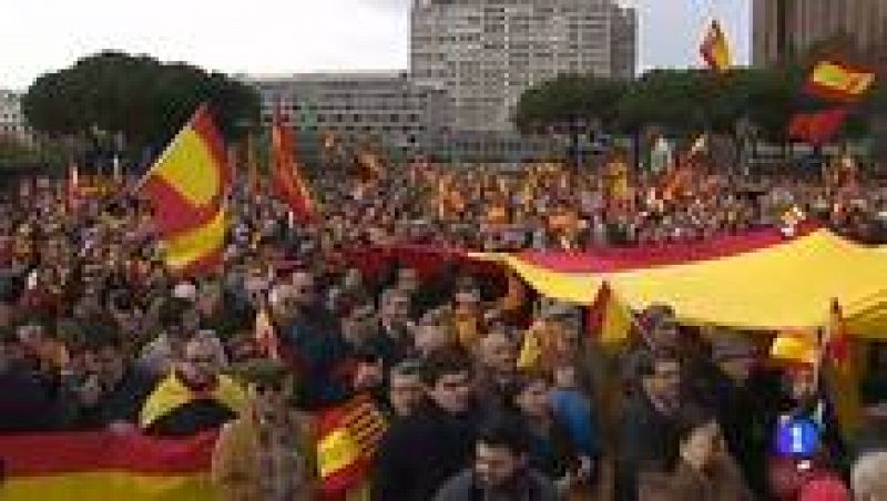  En Madrid y en Barcelona se han celebrado actos reivindicativos a favor de la unidad de España