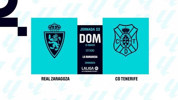 Real Zaragoza - Tenerife: resumen del partido, 33ª jornada | 2ª