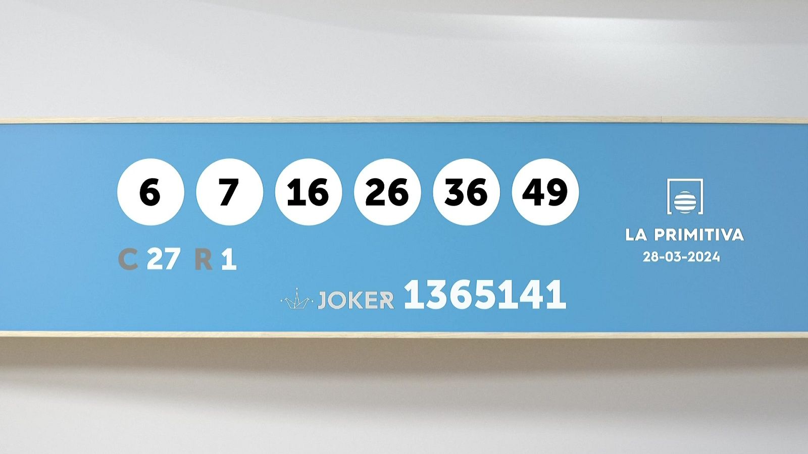 Sorteo de la Lotería Primitiva y Joker del 28/03/2024 - Ver ahora