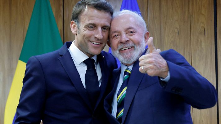 Telediario 1 - Macron se reúne con Lula en la primera visita de un presidente francés a Brasil en 11 años