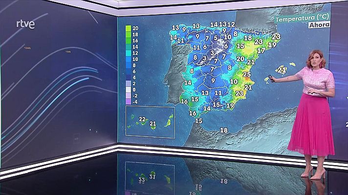 El tiempo - Precipitaciones localmente fuertes o persistentes en el cuadrante suroeste peninsular, Aragón, Pirineos y mitad occidental de Canarias