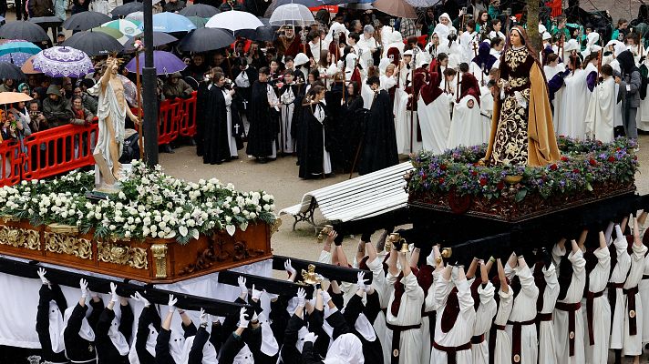 Telediario Fin de Semana - Las procesiones del Domingo de Resurrección ponen el broche a una Semana Santa marcada por la lluvia
