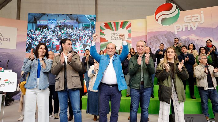 Los partidos nacionalistas celebran un Aberri Eguna marcado por la campaña