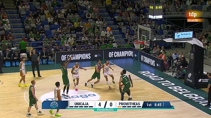 Baloncesto en RTVE - Champions League.  ¼ Final: Unicaja – Promitheas Patras