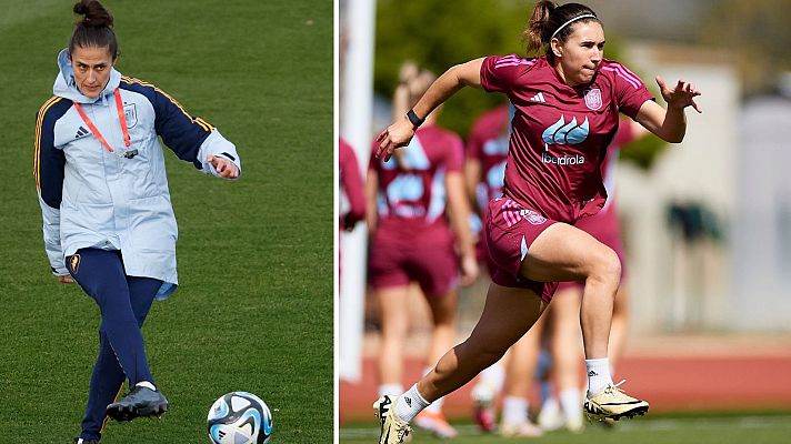 Montse Tomé y Mariona Caldentey ante el primer partido para luchar por la clasificación a la Euro 2025