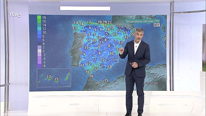 El tiempo - Precipitaciones localmente fuertes o persistentes en el oeste de Galicia