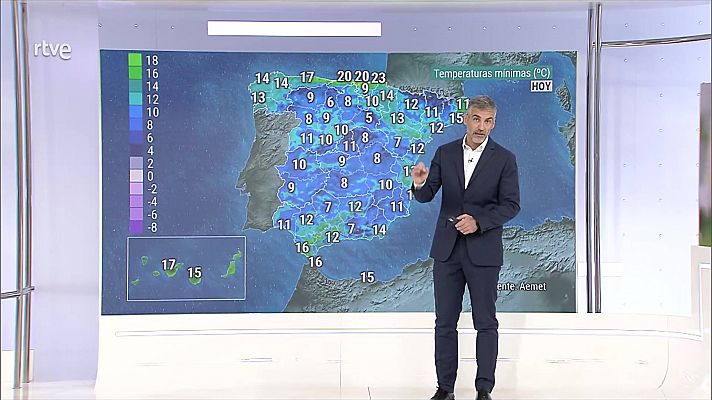 El tiempo - Precipitaciones localmente fuertes o persistentes en el oeste de Galicia