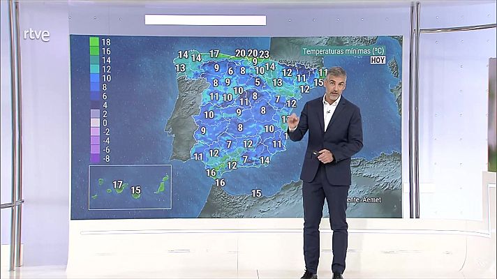 Precipitaciones localmente fuertes o persistentes en el oeste de Galicia