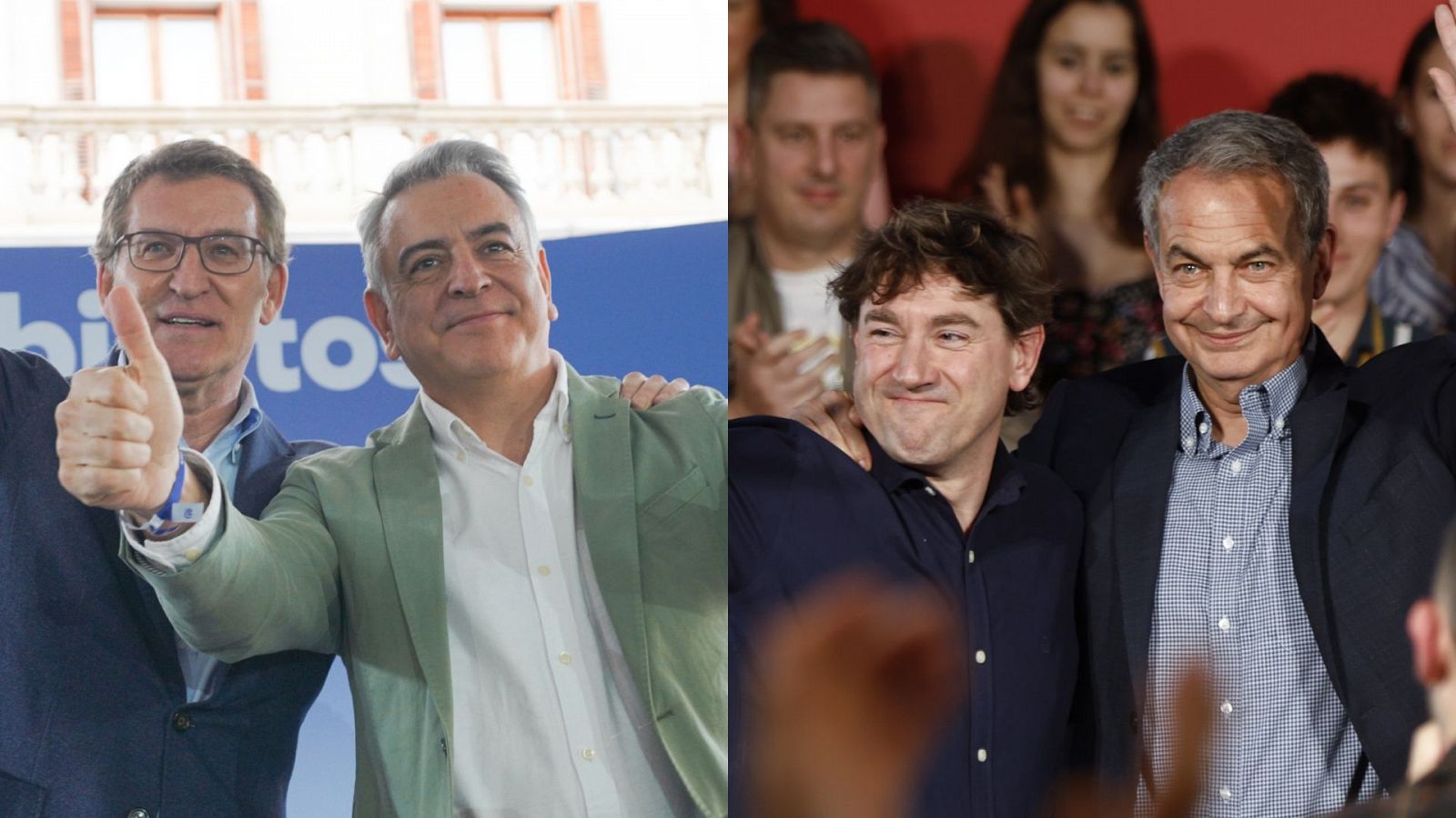 Elecciones vascas: Feijóo y Zapatero entran en campaña | Ver