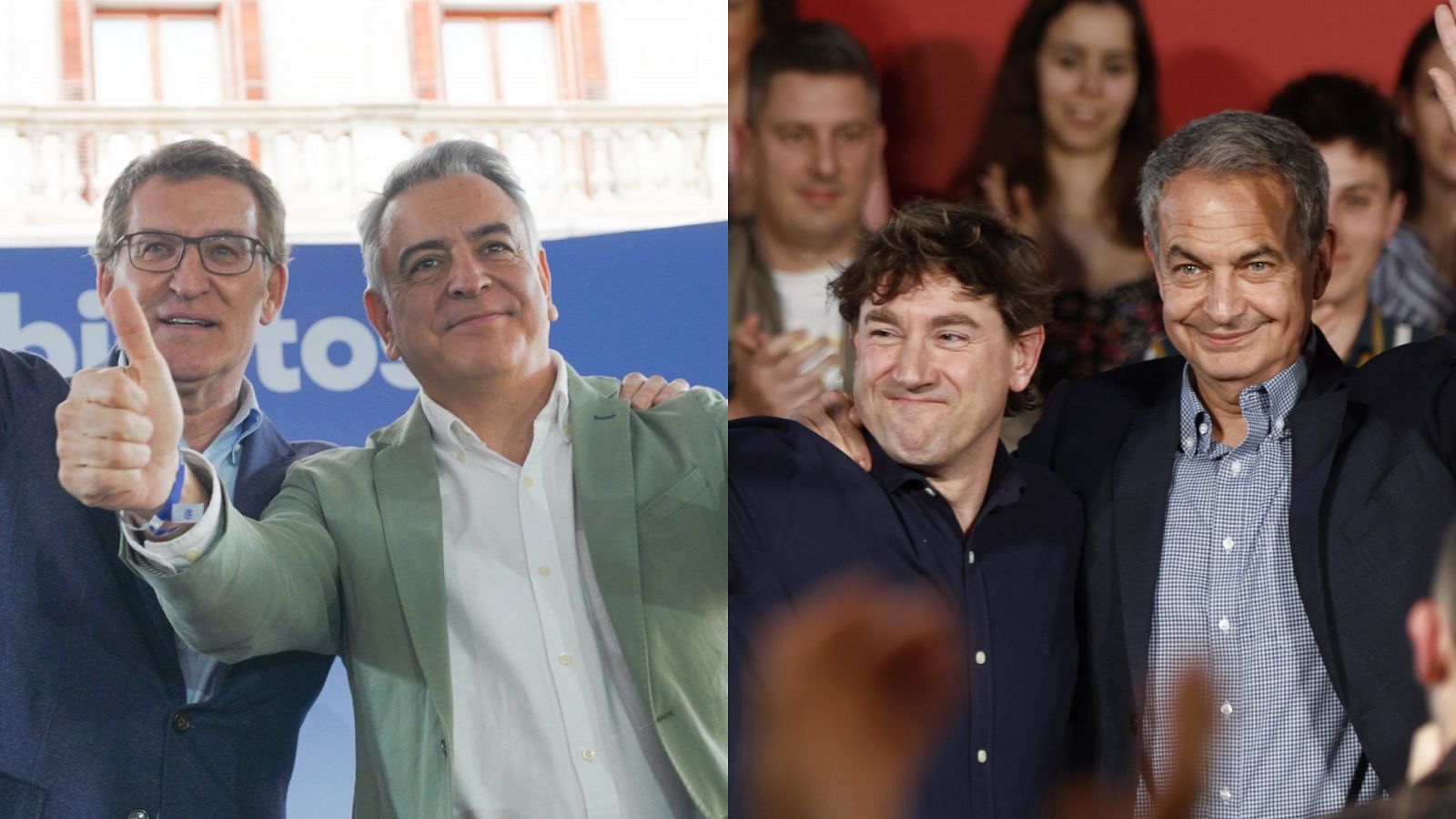 Elecciones vascas: Feijóo y Zapatero entran en campaña