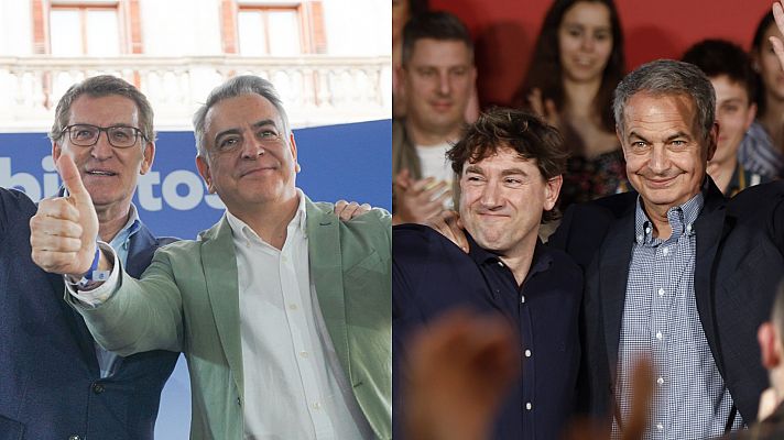 Feijóo y Zapatero entran en la campaña de las elecciones vascas arropando a sus candidatos