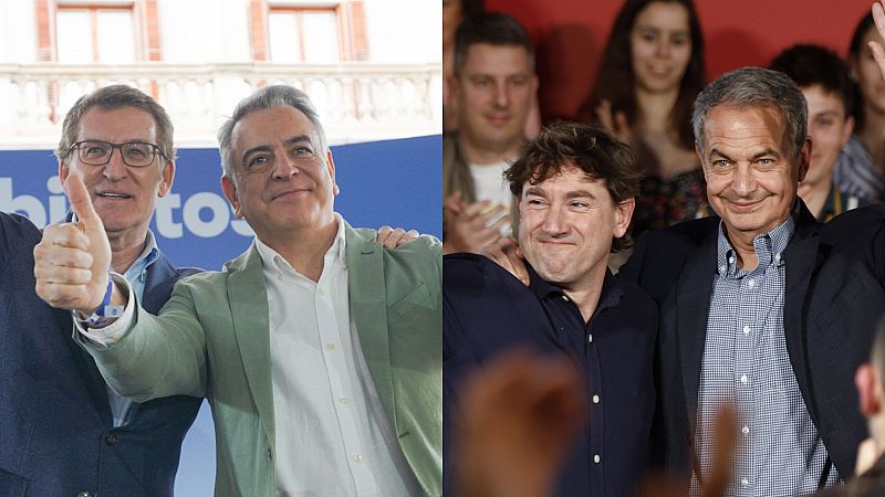 Feijo y Zapatero entran en la campaa de las elecciones vascas arropando a sus candidatos
