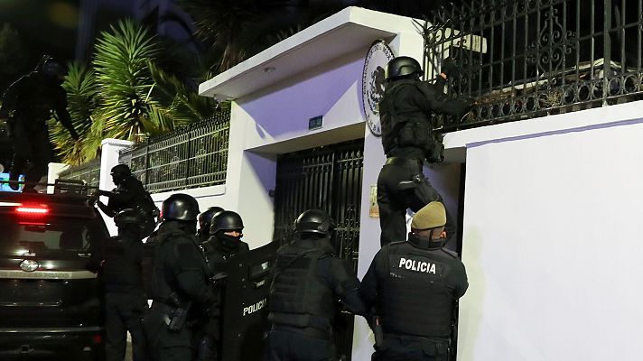 Telediario Fin de Semana - México rompe las relaciones con Ecuador tras la irrupción de la Policía en su embajada para detener a Glas