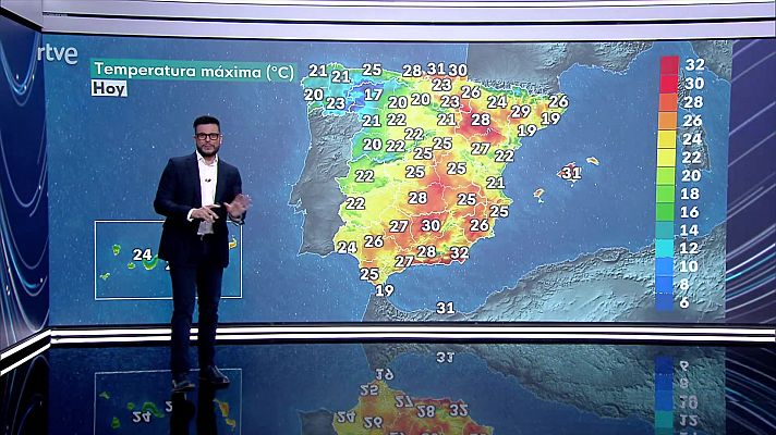 Calimas en buena parte de Península y Baleares