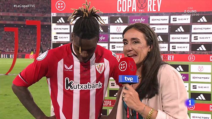 Copa del Rey | Nico Williams, MVP de la final, a TVE: "No puedo esperar más al día de la Gabarra"