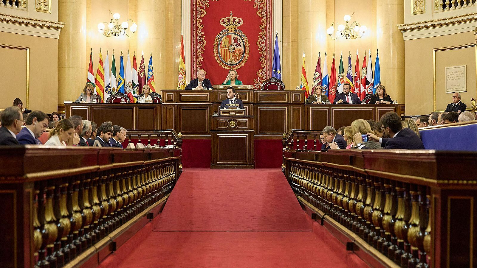 Amnistía: Aragonès y varios presidentes autonómicos del PP, en el Senado