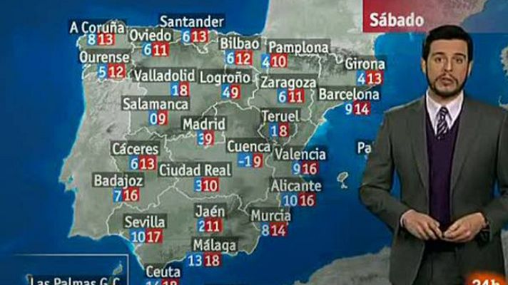 El tiempo - Viento del noroeste fuerte en Baleares y en el nordeste peninsular