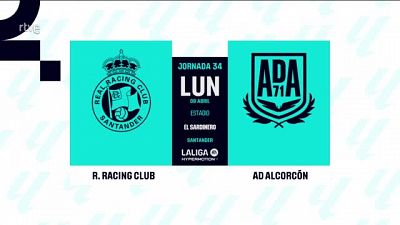Racing de Santander - Alcorcn: resumen del partido de la 34 jornada de Segunda