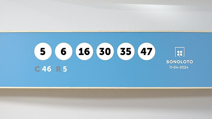 SELAE - Sorteo de la Lotería Bonoloto del 11/04/2024