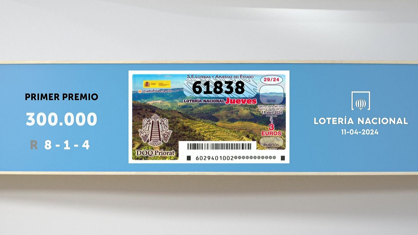 Sorteo de la Lotería Nacional del 11/04/2024 - Ver ahora